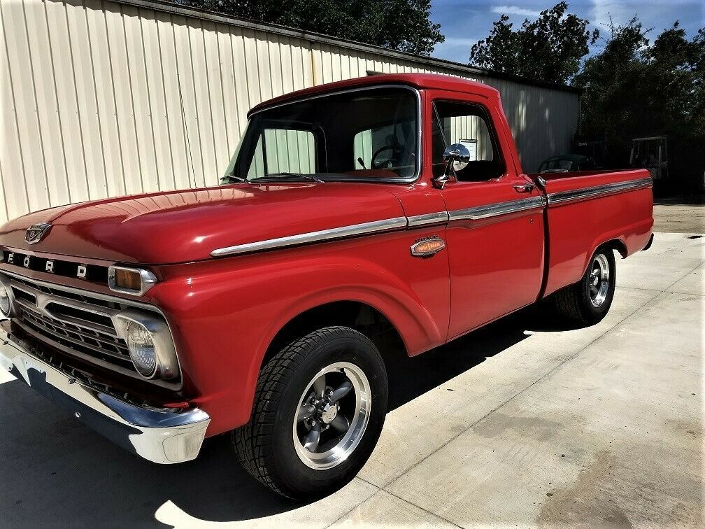 1966 Red Ford F-100 Standard Cab Pickup