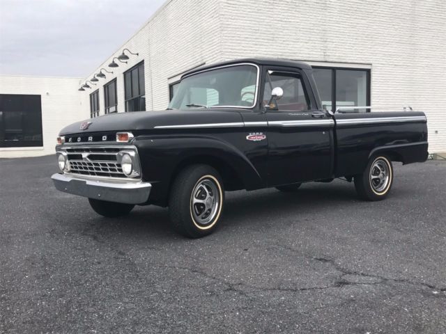 1966 Black Ford F-100 Standard Cab Pickup
