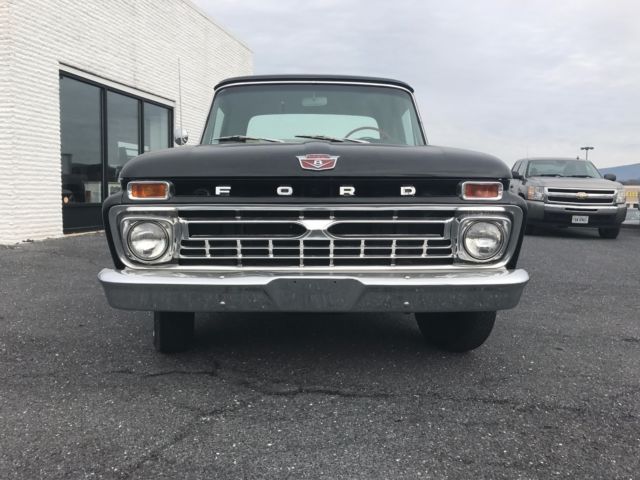 1966 Black Ford F-100 Standard Cab Pickup