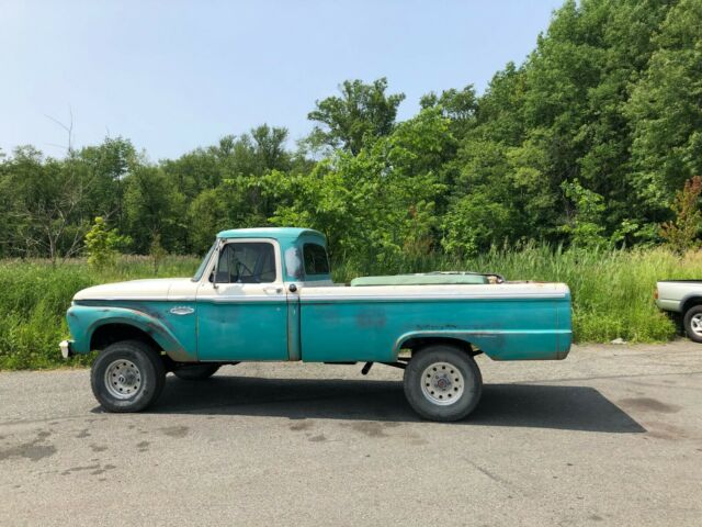 1966 Teal Ford F-100 Standard Cab Pickup