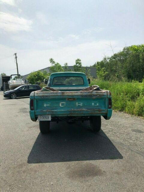 1966 Teal Ford F-100 Standard Cab Pickup