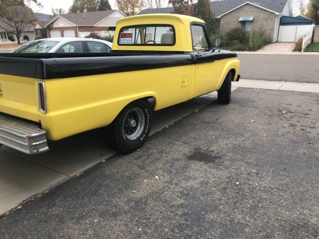 1966 Black and Yellow Ford F-100 Standard Cab Pickup