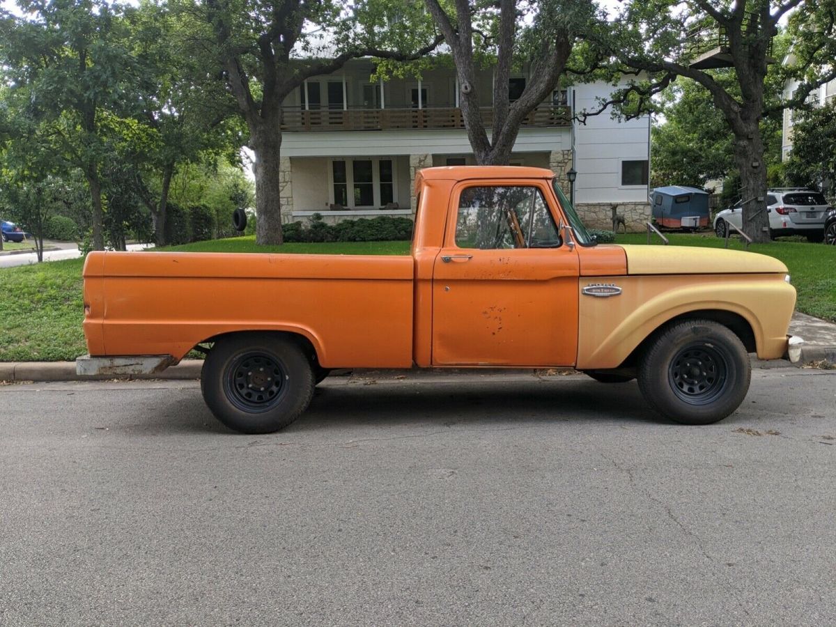 1966 Orange Ford F-100 Standard Cab Pickup