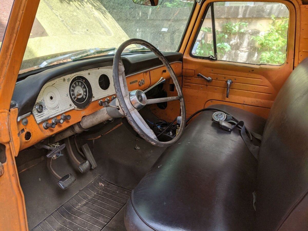 1966 Orange Ford F-100 Standard Cab Pickup