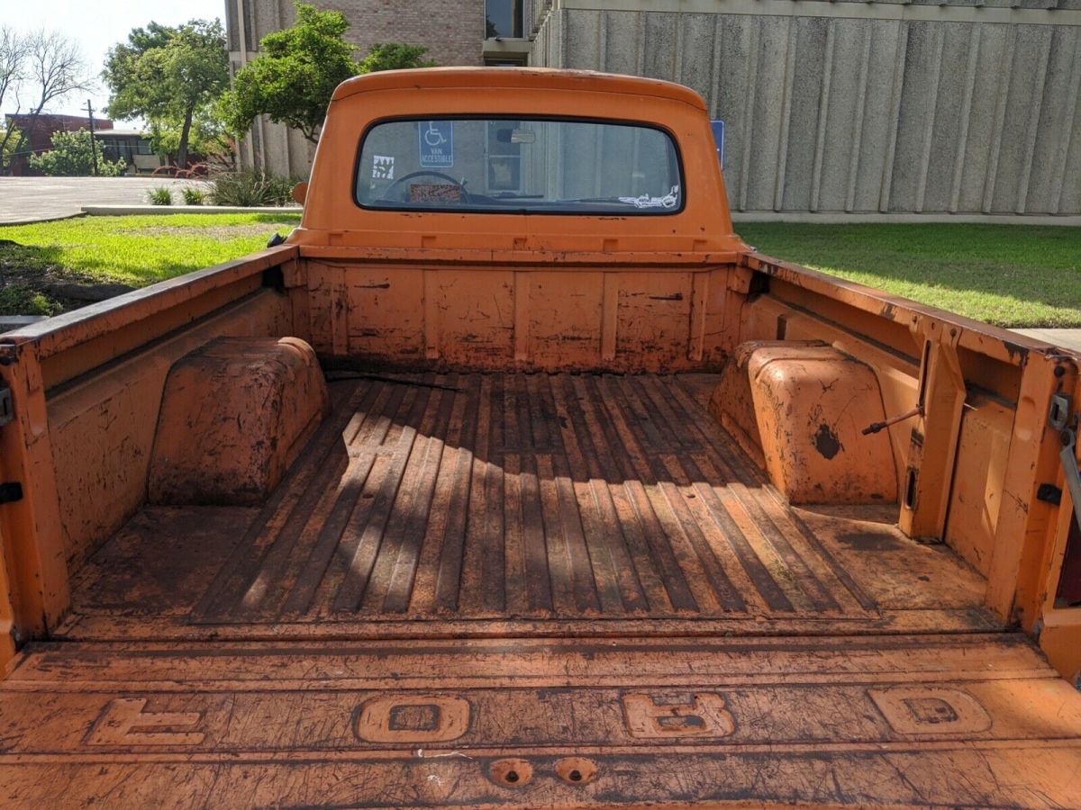 1966 Orange Ford F-100 Standard Cab Pickup