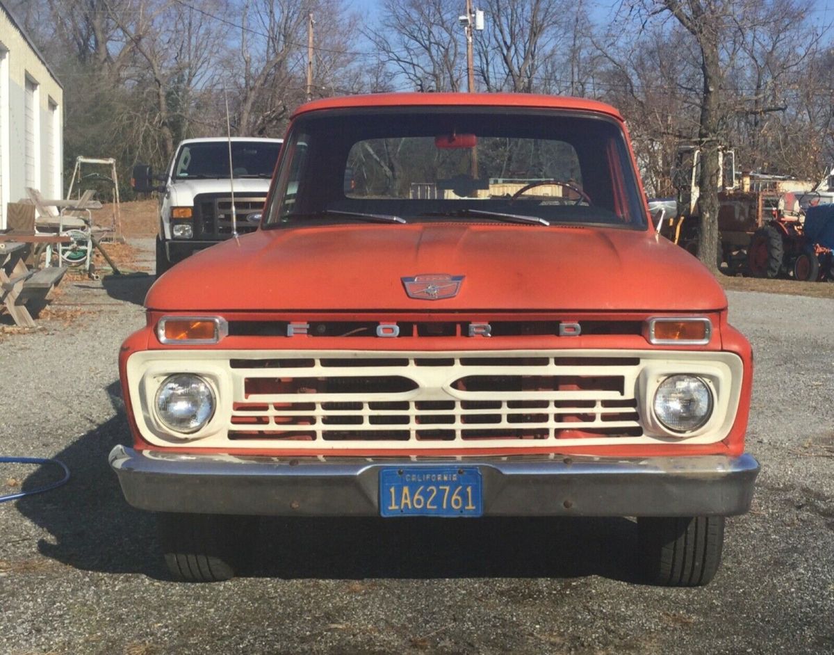 1966 Red Ford F-100