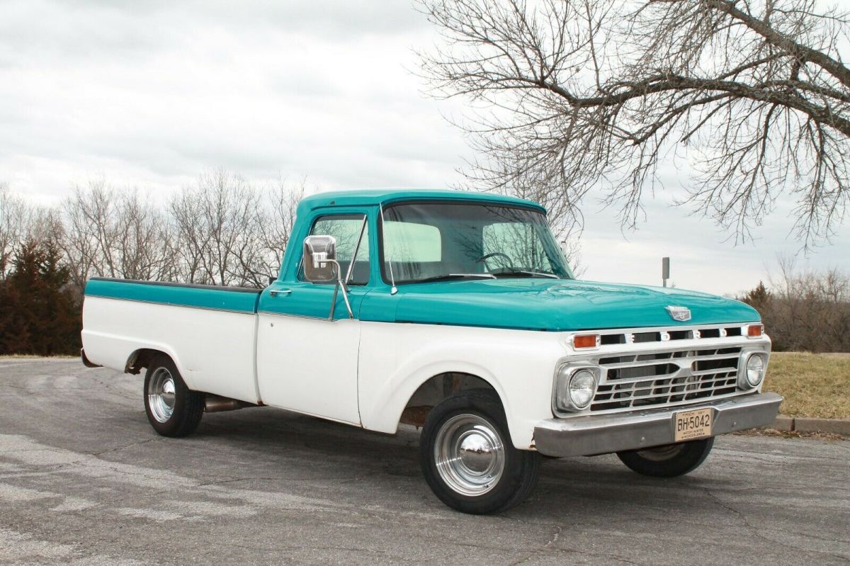 1966 Blue Ford F-100 Standard Cab Pickup
