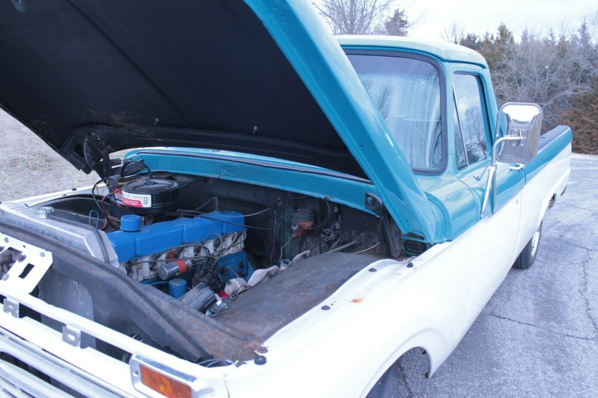 1966 Blue Ford F-100 Standard Cab Pickup