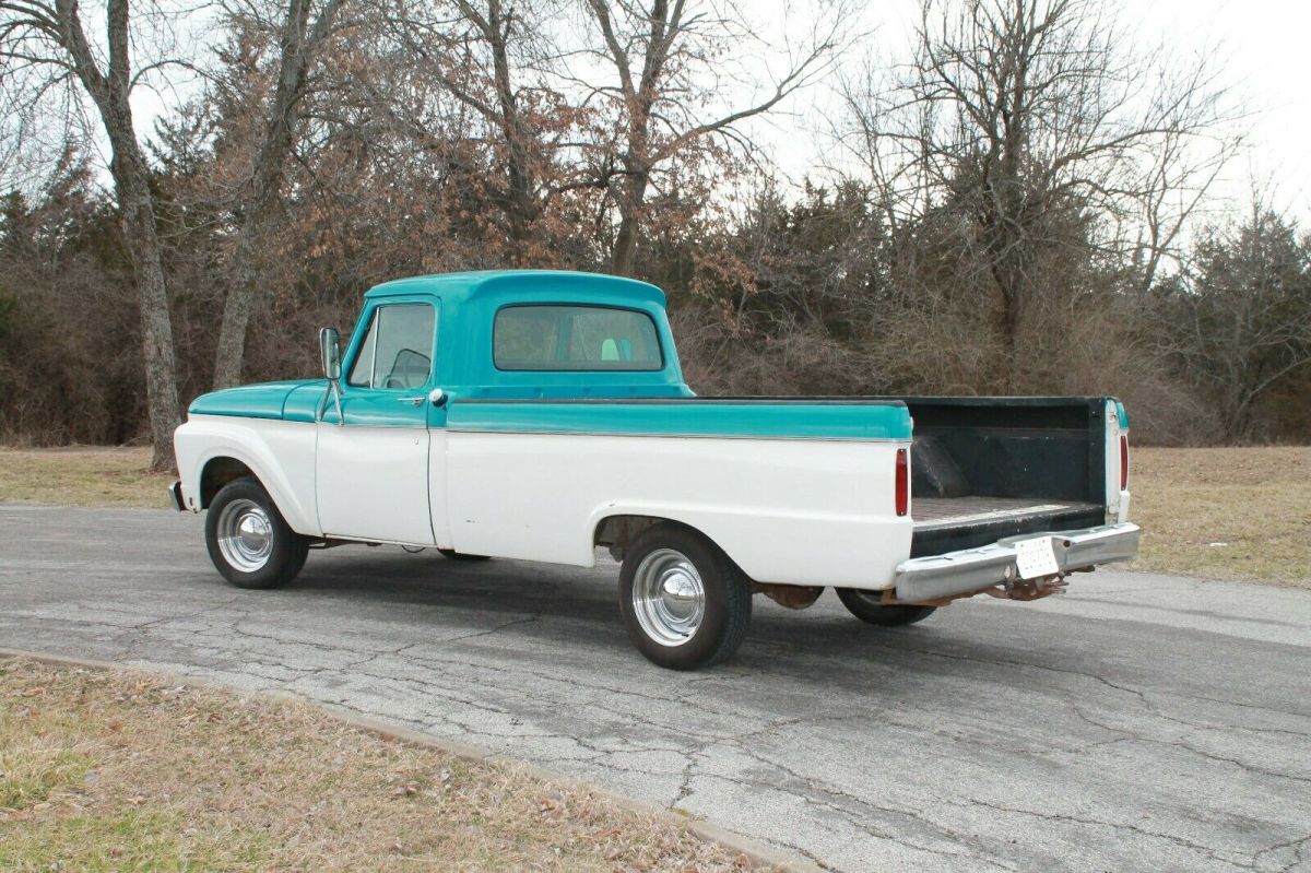 1966 Blue Ford F-100 Standard Cab Pickup