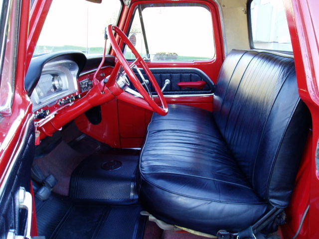 1966 Red Ford F-100 Standard Cab Pickup