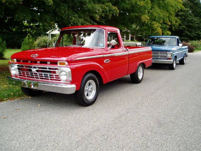 1966 Red Ford F-100 Regular Cab Pickup