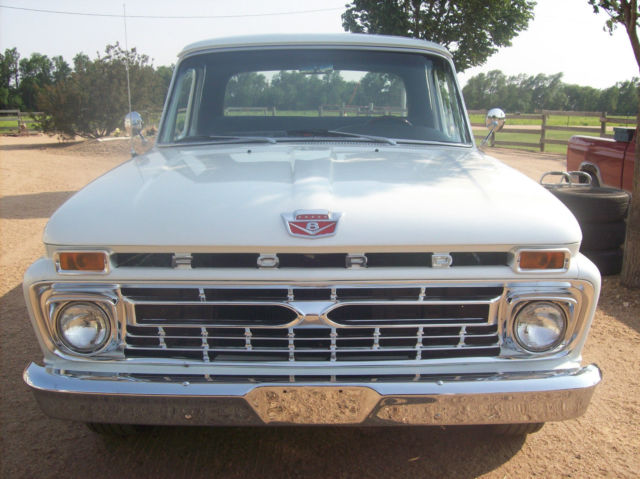 1966 White Ford F-100 Long Bed Truck