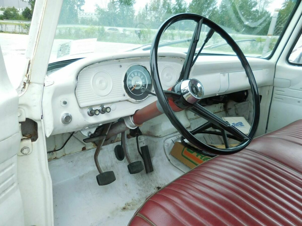 1966 White Ford F-100 Pickup Truck