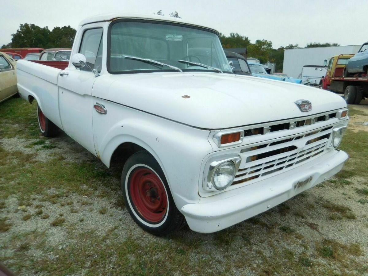 1966 White Ford F-100 Pickup Truck
