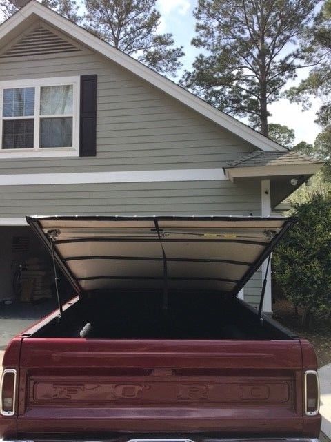 1966 Burgundy Ford F-100 Extended Cab Pickup
