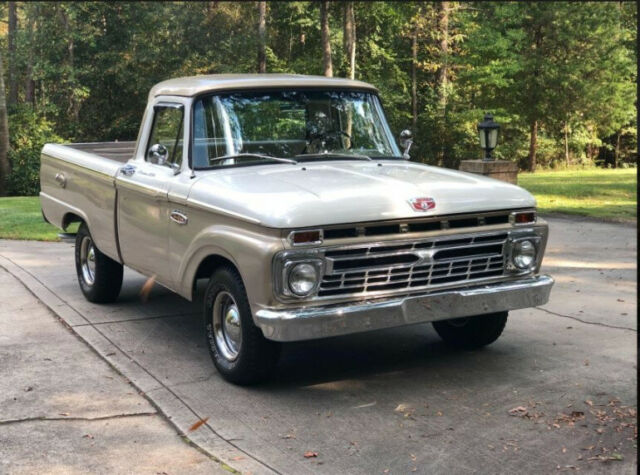 1966 Tan Ford F-100 Pickup Truck