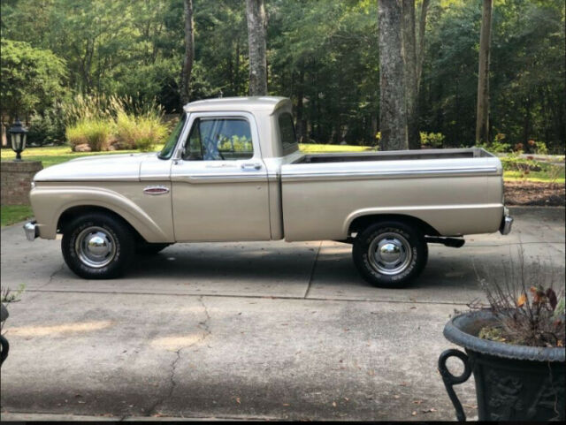 1966 Tan Ford F-100 Pickup Truck