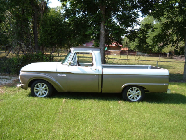 1966 White & Oyster Ford F-100 2-door
