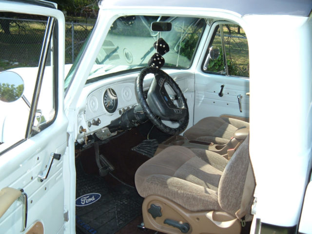 1966 White & Oyster Ford F-100 2-door