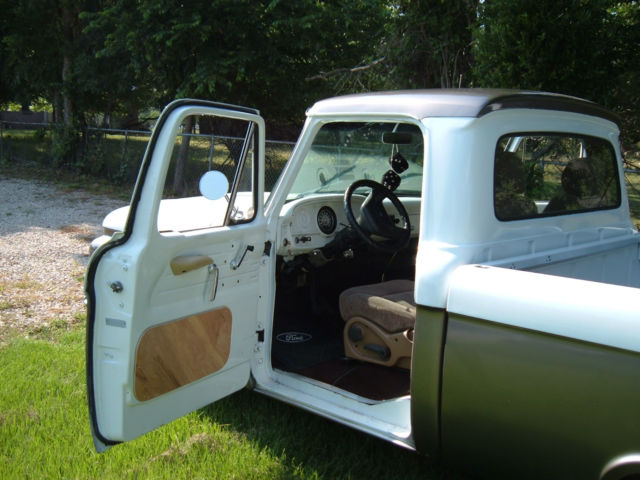 1966 White & Oyster Ford F-100 2-door