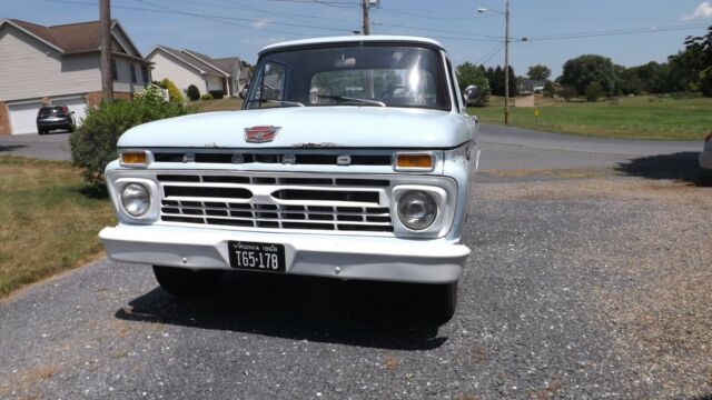 1966 Blue Ford F-100 Standard Cab Pickup