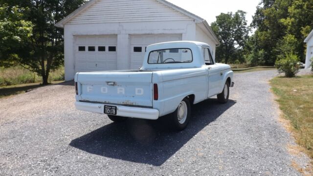 1966 Blue Ford F-100 Standard Cab Pickup
