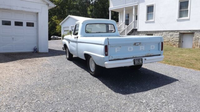 1966 Blue Ford F-100 Standard Cab Pickup