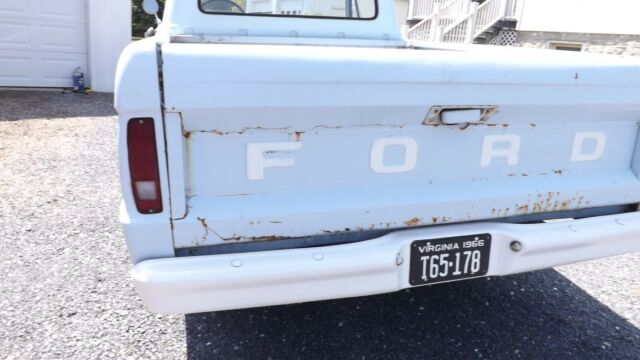 1966 Blue Ford F-100 Standard Cab Pickup