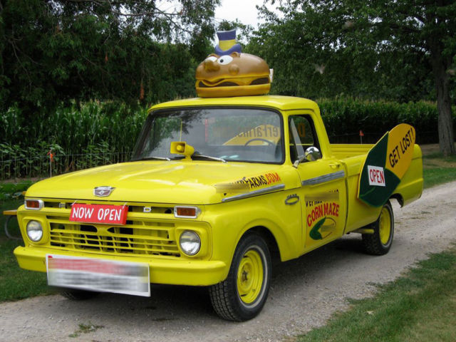 1966 Mustang Yellow Ford F-100