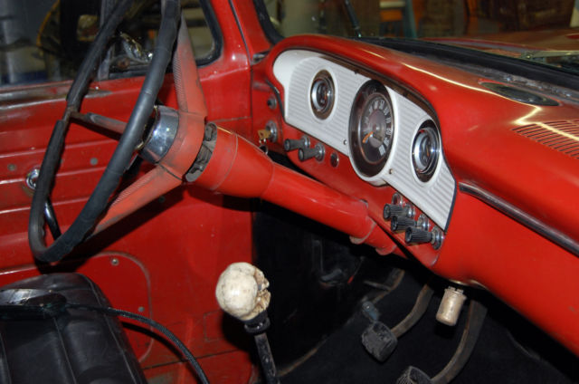 1966 Red Ford F-100 Standard Cab Pickup