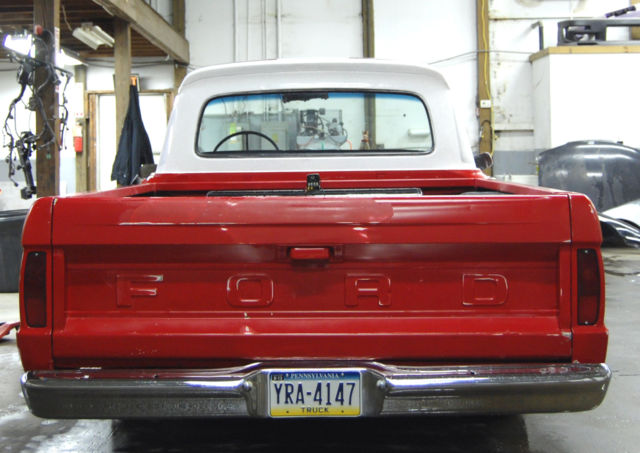 1966 Red Ford F-100 Standard Cab Pickup