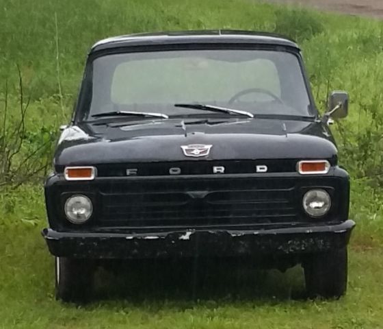 1966 Black Ford F-100 Standard Cab Pickup