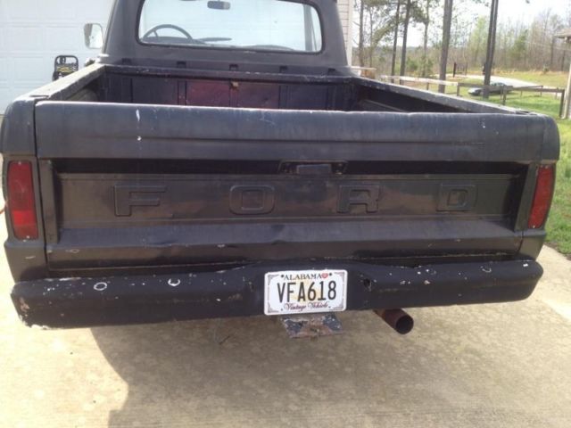 1966 Black Ford F-100 Standard Cab Pickup