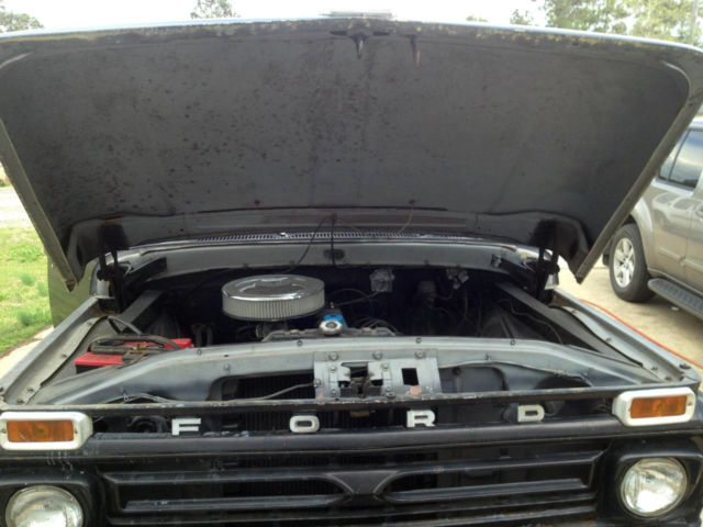 1966 Black Ford F-100 Standard Cab Pickup