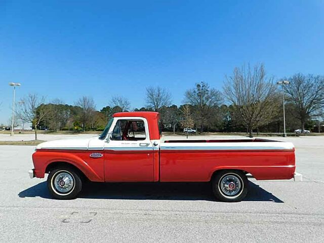 1966 Red/White Ford F-100 Ford Custom Cab