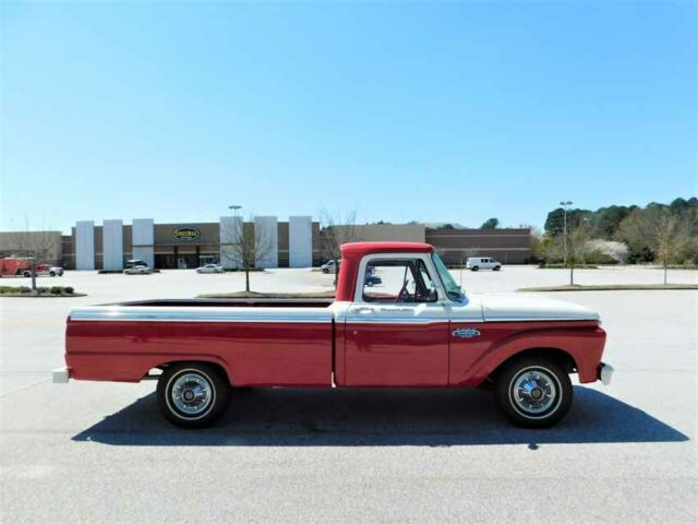 1966 Red/White Ford F-100 Ford Custom Cab