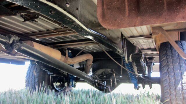 1966 white/blue Ford F-250 F-250 long bed custom cab