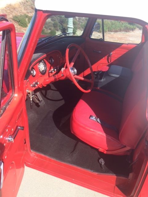 1966 Red with white top Ford F-250 pick up single cab