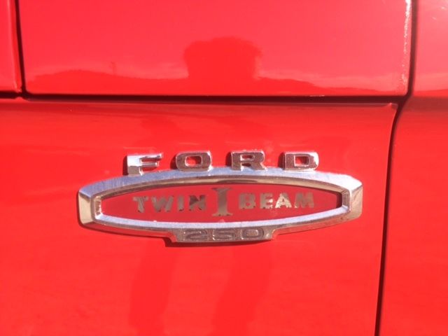 1966 Red with white top Ford F-250 pick up single cab