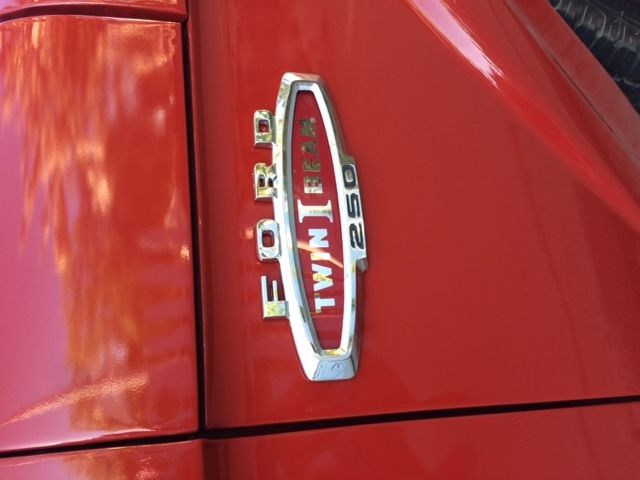 1966 Red with white top Ford F-250 pick up single cab