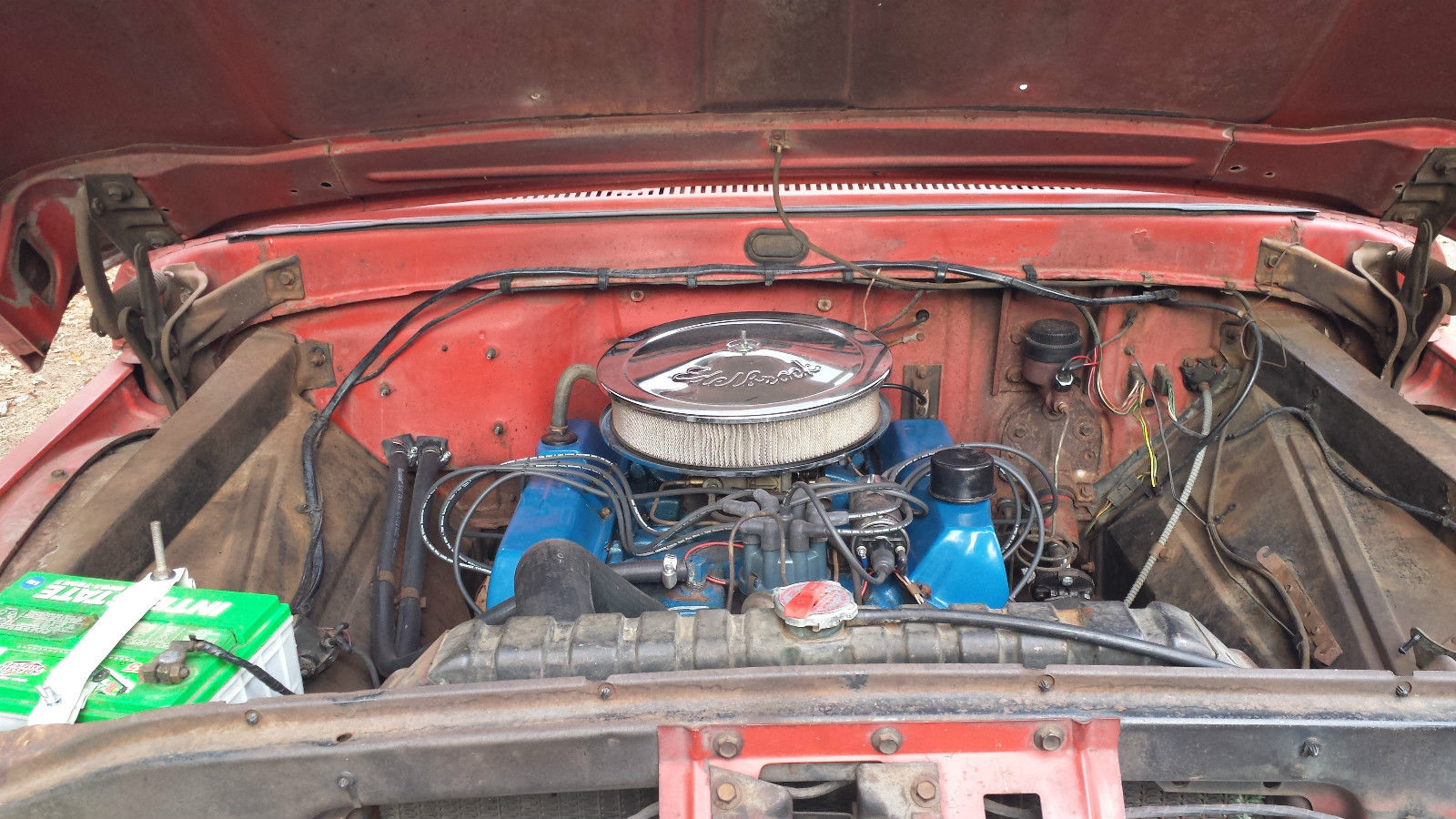 1966 Red Ford F-100 Standard Cab Pickup