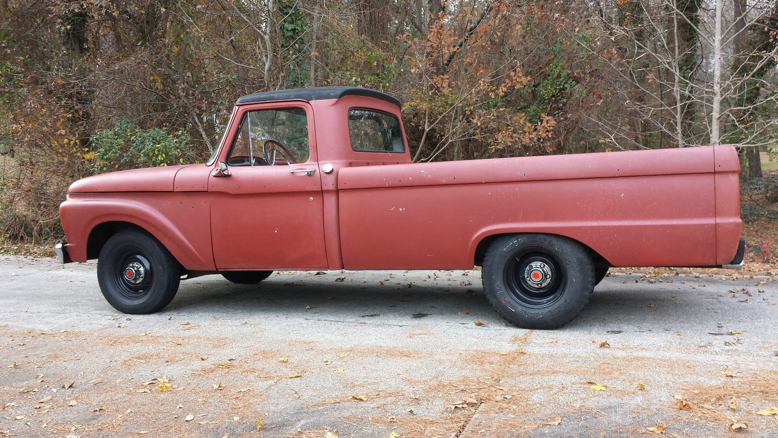 1966 Red Ford F-100 Standard Cab Pickup