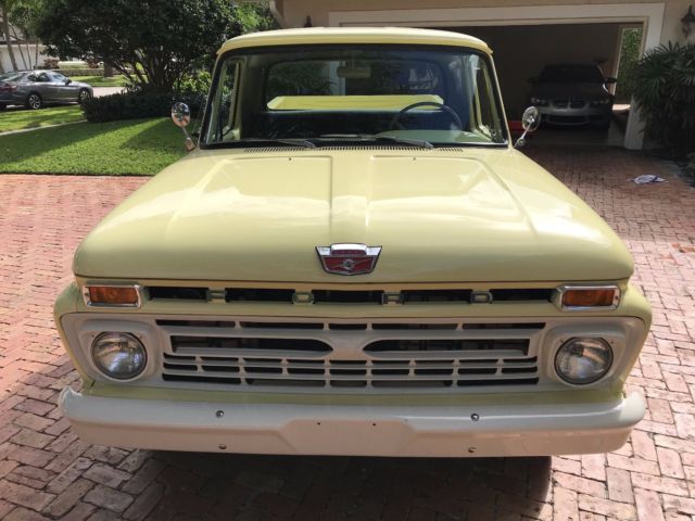 1966 Yellow Ford F-100 Standard Cab Pickup