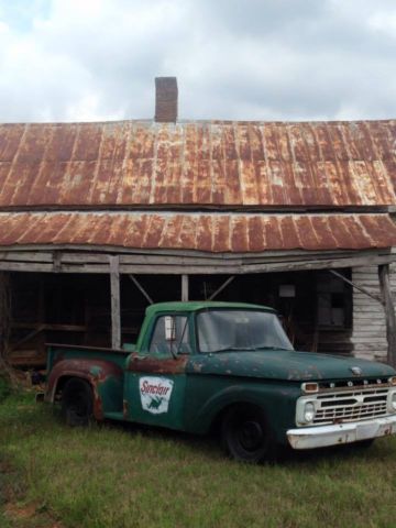 1966 Green Ford F-100 Standard Cab Pickup