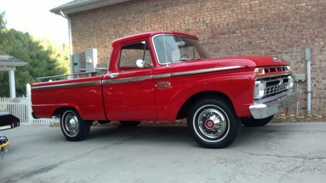 1966 Red Ford F-100 Pick up