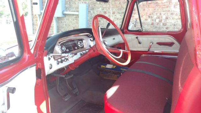1966 Red Ford F-100 Pick up
