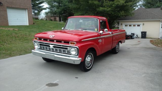 1966 Red Ford F-100 Pick up