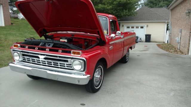 1966 Red Ford F-100 Pick up