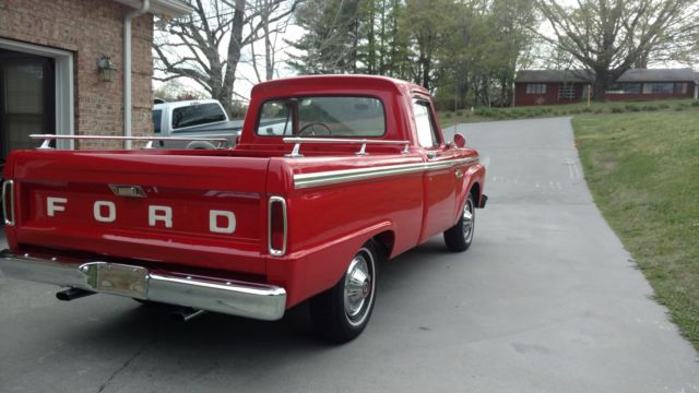 1966 Red Ford F-100 Pick up