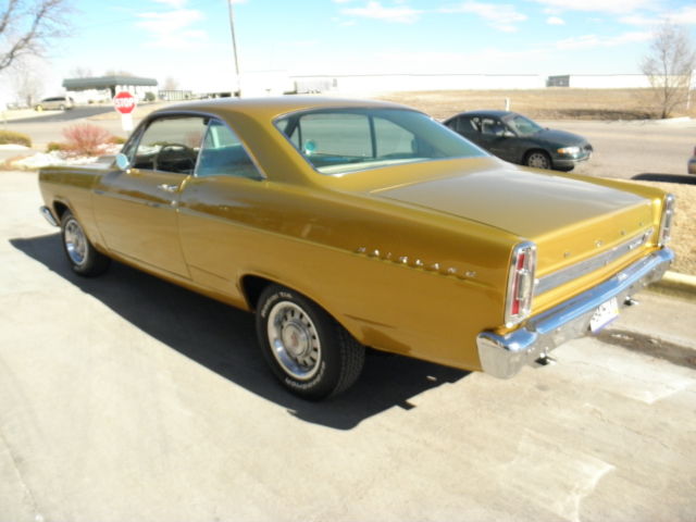 1966 Gold Ford Fairlane hardtop